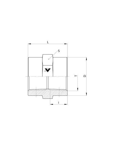 Mufa hydrauliczna nierdzewna gwintowana R 1 1/2 GW - R 1 1/2 GW | Hydraulika | Eshop Dopak | Wszystko dla Przemysłu