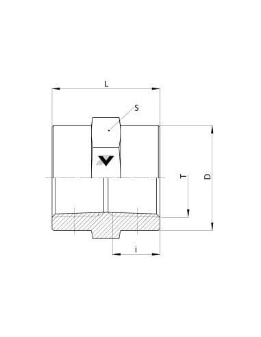 Mufa hydrauliczna nierdzewna gwintowana R 1 GW- R 1 GW | Hydraulika | Eshop Dopak | Wszystko dla Przemysłu