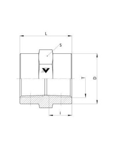 Mufa hydrauliczna nierdzewna gwintowana R 3/8 GW - R 3/8 GW | Hydraulika | Eshop Dopak | Wszystko dla Przemysłu 2