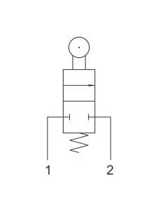Zawór mechaniczny mini 2/2 do węża fi 4 mm, NC normalnie zamknięty, z rolką | Pneumatyka | Eshop Dopak | Wszystko dla Przemysłu 2