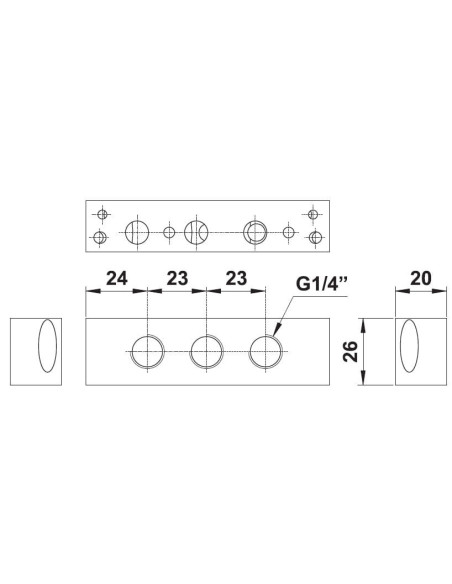 Płyta redukcyjna AZ do łączenia płyt G1/8" i G1/4" | Pneumatyka | Eshop Dopak | Wszystko dla Przemysłu