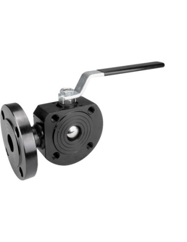 Zawór kulowy kołnierzowy MOON 3W DN40 "L" A105 PN16/40 PTFE B | Hydraulika | Eshop Dopak | Wszystko dla Przemysłu