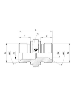 Nypel hydrauliczny nierdzewny cylindryczny BSPP G 5/8 GZ - G 5/8 GZ | Hydraulika | Eshop Dopak | Wszystko dla Przemysłu 2
