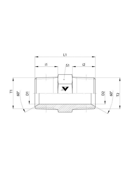 Nypel hydrauliczny nierdzewny stożkowy R 1/4 GZ - R 1/4 GZ | Hydraulika | Eshop Dopak | Wszystko dla Przemysłu