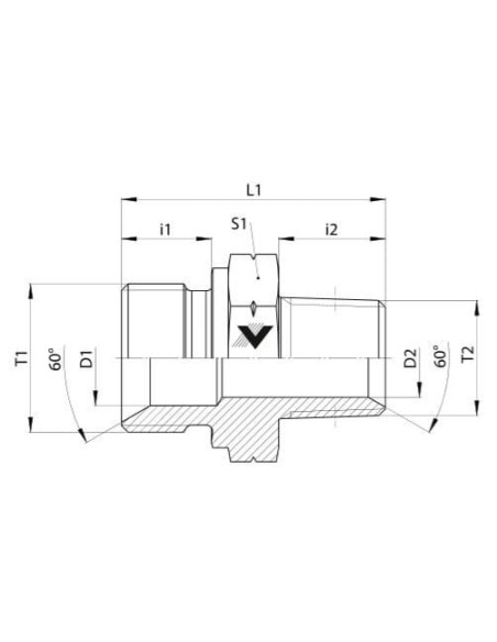Nypel hydrauliczny nierdzewny redukcyjny G 1 GZ - NPT-f 3/4 GZ | Hydraulika | Eshop Dopak | Wszystko dla Przemysłu