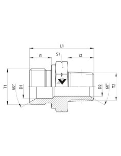 Nypel hydrauliczny nierdzewny redukcyjny G 3/8 GZ - NPT-f 1/4 GZ | Hydraulika | Eshop Dopak | Wszystko dla Przemysłu 2
