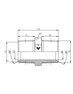 Nypel hydrauliczny nierdzewny gwintowany 60° NPT 1 1/2 GZ - NPT 1 1/2 GZ | Hydraulika | Eshop Dopak | Wszystko dla Przemysłu 2