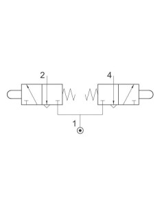 Uchwyt z zaworami 2x 3/2 NC, fi4 | Hydraulika | Eshop Dopak | Wszystko dla Przemysłu 2