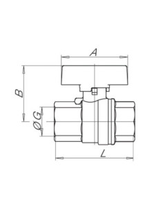 Zawór kulowy ASTER 1/2" WW  do 40 Bar rączka motylkowa | Hydraulika | Eshop Dopak | Wszystko dla Przemysłu 2