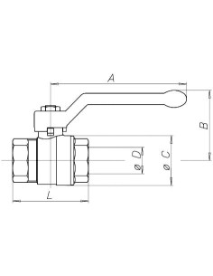 Zawór kulowy ASTER G 1 1/2 GZ - G 1 1/2 GZ, PN40, mosiądz niklowany, czerwona rączka | Hydraulika | Eshop Dopak | Wszystko dla P