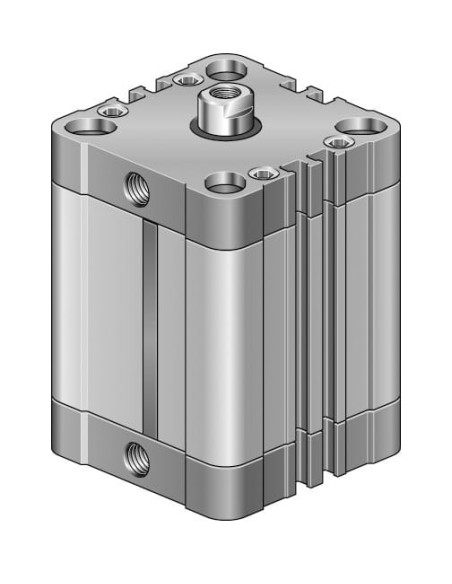Siłownik pneumatyczny kompaktowy D63x10 ISO21287, z gwintem wewnętrznym | Pneumatyka | Eshop Dopak | Wszystko dla Przemysłu